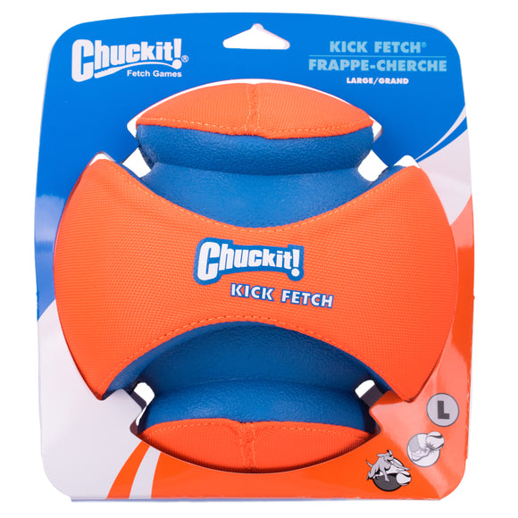 Chuckit! Kick Fetch Ball Small – Durable Impenetrable Design, High-Visibility Toy