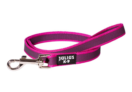 Julius K9 Color & Gray Supergrip Leash with Handle – Pink, Anti-Slip, 300cm x 20mm, Durable Training Lead