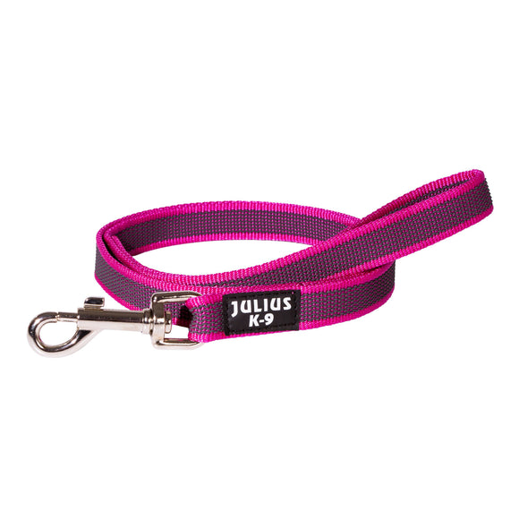 Julius K9 Color & Gray Supergrip Leash with Handle – Pink, Anti-Slip, 300cm x 20mm, Durable Training Lead