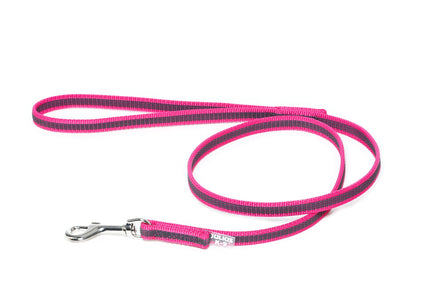 Julius K9 Color & Gray Supergrip Leash with Handle – Pink, Anti-Slip, 300cm x 20mm, Durable Training Lead
