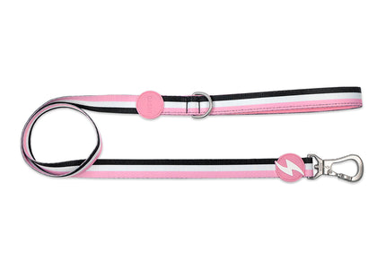 Dashi Stripes Pink & Black Urban Tape Leash 120cm – Large, Durable, Stylish Design