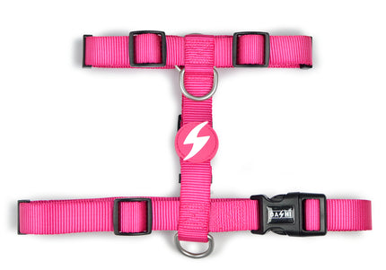 Dashi Solid Back Harness Pink – Adjustable Guard Dog Harness, Lightweight XS Size