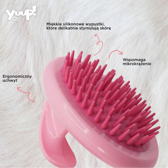 Yuup! PinkMassage Large Silicone Dog Massage Brush