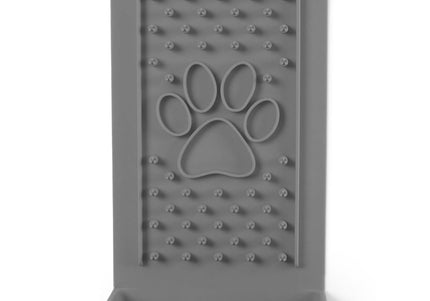 Dexas Snack & Distract Silicone Licking Mat with Pocket – Vertical Design, Blue