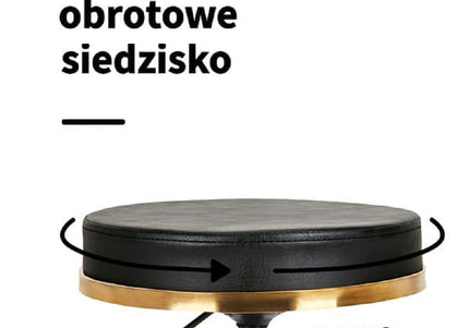 Activ H4 Gold Grooming Stool – Adjustable Height, Ergonomic Black Seat Design