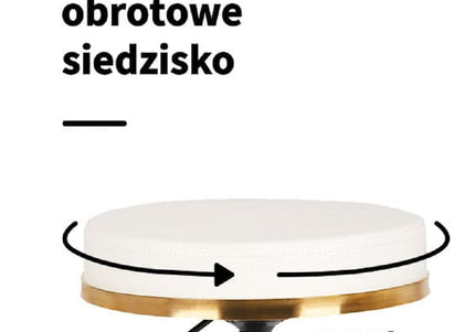 Activ H4 Gold Grooming Stool – Adjustable Height, Ergonomic White Seat Design