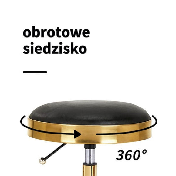 Activ H7 Gold Grooming Stool – Height Adjustable, Ergonomic Design with Black Wheels