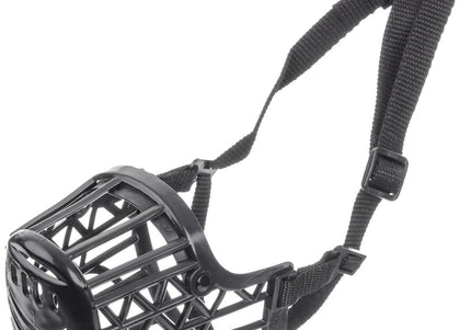 Groom Professional Plastic Cage Muzzle – Adjustable Lightweight Design, Secure Fit, Size Small