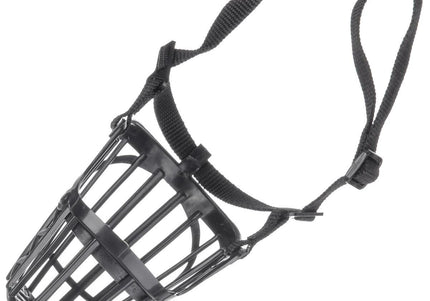Groom Professional Plastic Cage Muzzle – Adjustable Lightweight Design, Secure Fit, Size Small