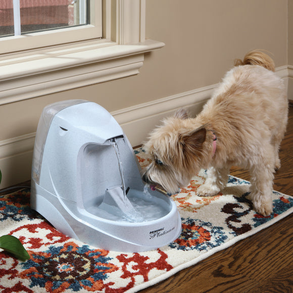 PetSafe Drinkwell Platinum Water Fountain – Large 4.97L Capacity with Extra Tank, Continuous Fresh Flow