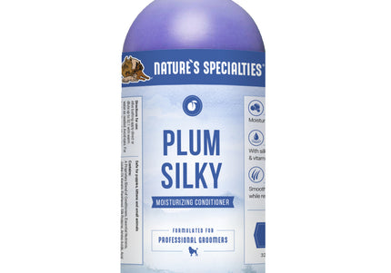 Nature's Specialties Plum Silky Conditioner – Moisturizing Silk and Keratin Formula, 946ml Concentrate