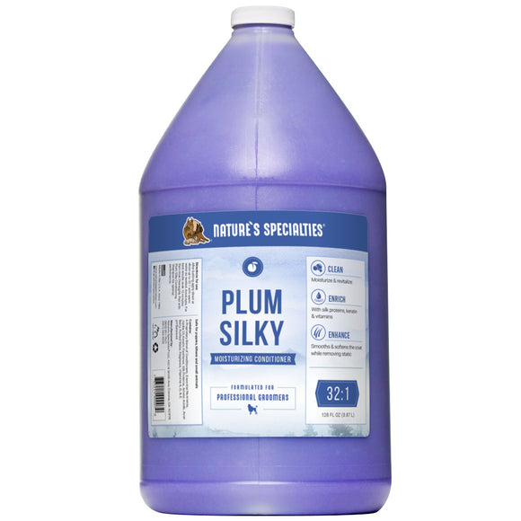 Nature's Specialties Plum Silky Conditioner – Moisturizing Silk and Keratin Concentrate, 3.8L