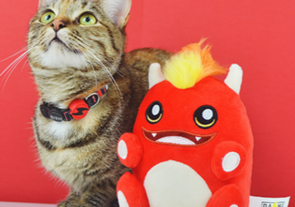 Dashi Benzi Plush Squeaker Toy 16cm – Soft Fire Creature Design, Durable Playtime Fun