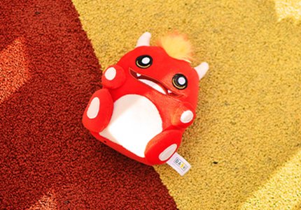 Dashi Benzi Plush Squeaker Toy 16cm – Soft Fire Creature Design, Durable Playtime Fun