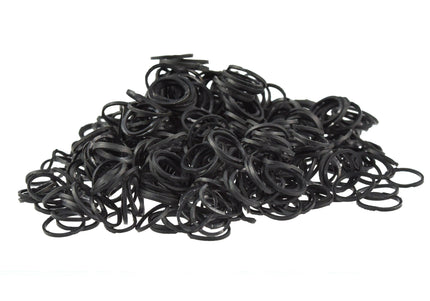 Paw Marks Latex Bands 7.9mm – Super Durable Thin Black Bands, Professional Quality, 1000 Pack