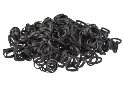 Paw Marks Latex Bands 9.5mm – Super Durable Thick Black Bands, 1000 Pack Professional Quality