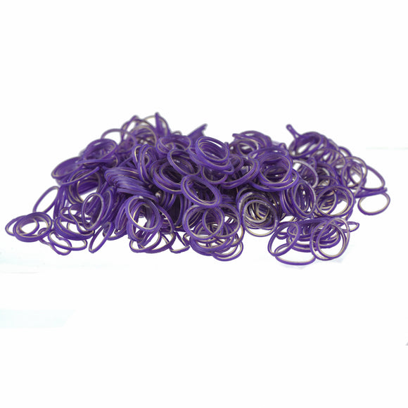 Paw Marks Latex Grooming Bands 9.5mm – Super Durable Thin Purple Bands, 1000 Pack