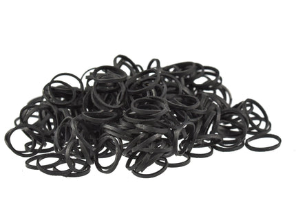 Paw Marks Latex Bands Medium 9.5mm – Super Durable Professional Black Bands, 1000 Pack