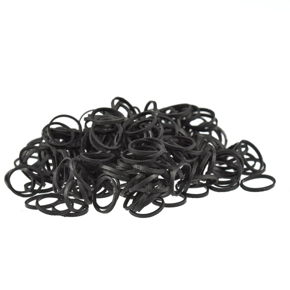 Paw Marks Latex Bands Medium 9.5mm – Super Durable Professional Black Bands, 1000 Pack