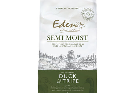 Eden Duck & Tripe Semi-Moist Dog Food – High-Protein Grain-Free Recipe, 10kg Bag