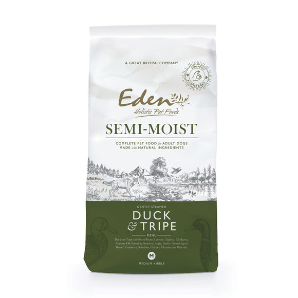 Eden Duck & Tripe Semi-Moist Dog Food – High-Protein Grain-Free Recipe, 10kg Bag