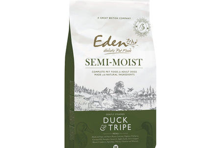 Eden Duck & Tripe Semi-Moist Food – Soft Texture, High Protein Recipe, 2kg Bag