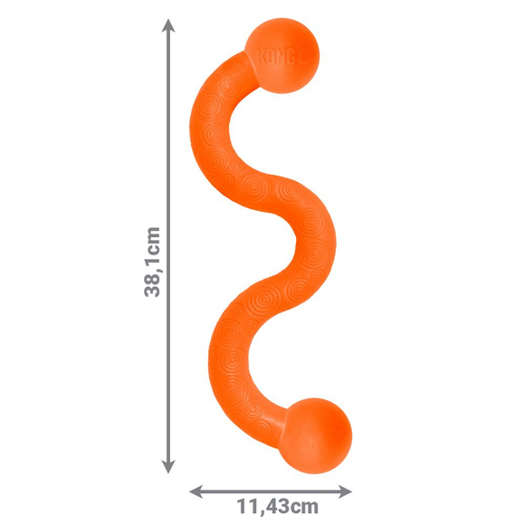 KONG Ogee Stick Large 38cm – Curved Floating Dog Toy, Durable Purple Design