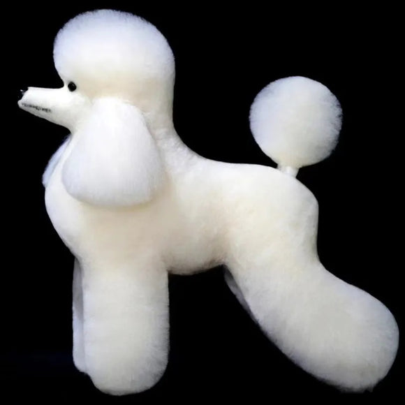 Mr. Jiang Poodle Full Body Hair Lamb – White Replacement Coat, Realistic Texture for Grooming Practice