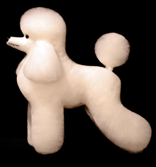 Mr. Jiang Poodle Full Body Hair Lamb – Cream Replacement Fur, Realistic Texture for Grooming Mannequin