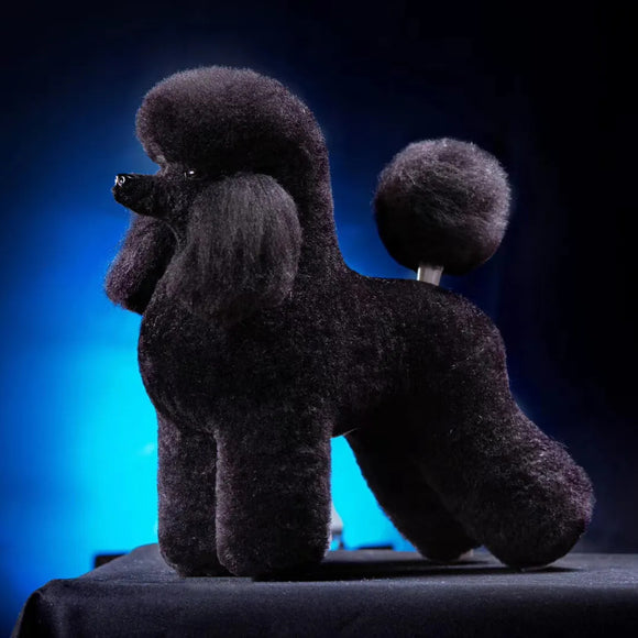 Mr. Jiang Poodle Full Body Hair Lamb – Black Replacement Coat for Grooming Mannequin, Realistic Texture