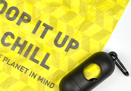 Dashi Poop Bag Dispenser – Compact Holder with 2 Biodegradable Bag Rolls, 23x32cm