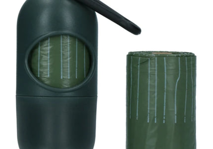 Holland Poop Bag Dispenser – Compact Container with Biodegradable Lavender Bags, 15 Pack