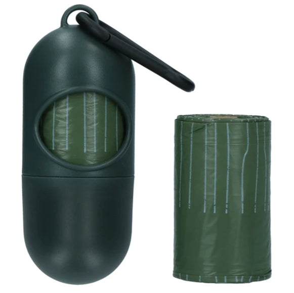 Holland Poop Bag Dispenser – Compact Container with Biodegradable Lavender Bags, 15 Pack