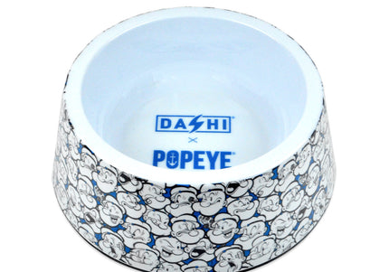 Dashi Blue Popeye Melamine Bowl – Large, Durable Pet Dish with Fun Cartoon Pattern