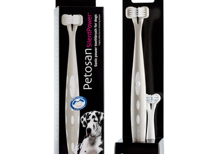 Petosan Sonic Silent Power Electric Toothbrush – Double Head, Gentle Sonic Cleaning Action
