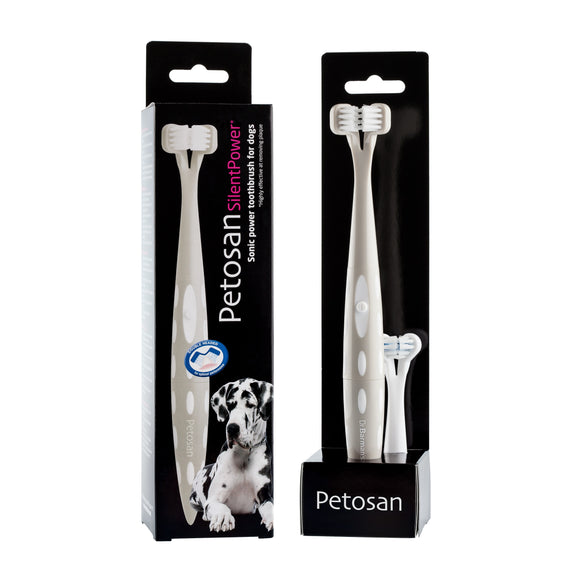 Petosan Sonic Silent Power Electric Toothbrush – Double Head, Gentle Sonic Cleaning Action