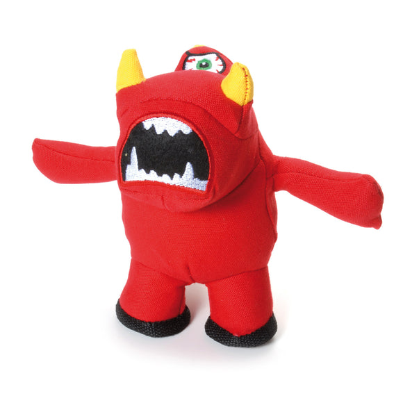 Record Monster Gang Plush Dog Toy – 18cm Soft Red Monster, Entertaining and Durable