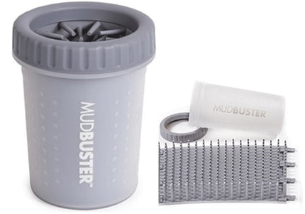 Dexas Mudbuster Paw Cleaner Medium – Silicone Cleaning Cup, Fuchsia, Easy-Use Design