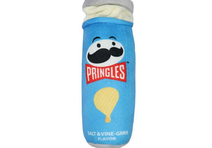 Record Pringles Dog Plush Toy – Soft Squeaky Chip-Shaped Plush, Vibrant Purple Design