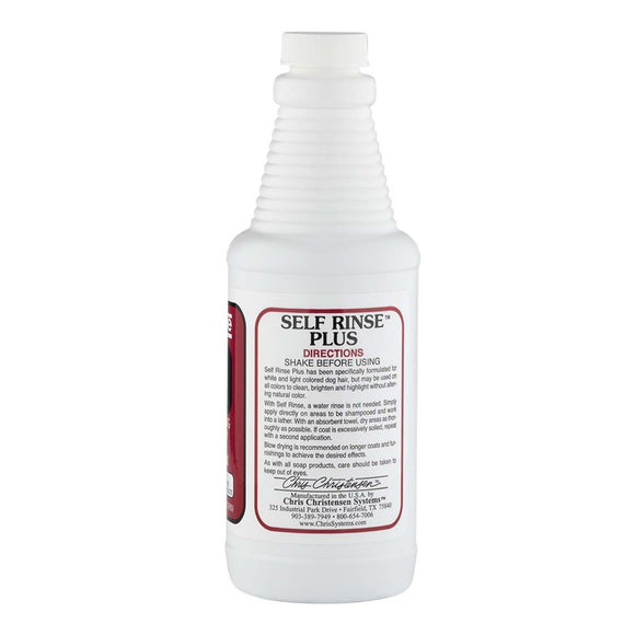 Chris Christensen Self Rinse Plus Dry Shampoo – Brightening Formula for White and Light-Colored Coats, 473ml