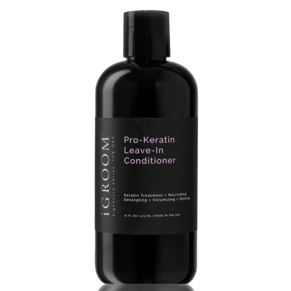 iGroom Pro-Keratin Leave-In Conditioner – Keratin-Enriched Moisturizing Formula, 473ml
