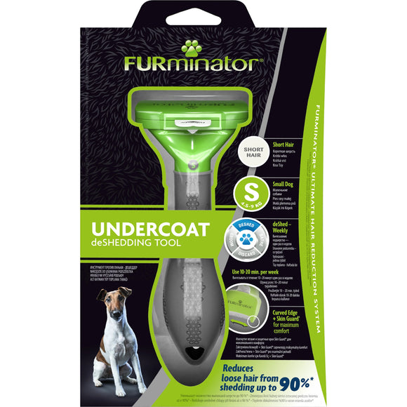 FURminator Short Hair Deshedding Tool – Small Size, Ergonomic Handle, Reduces Shedding