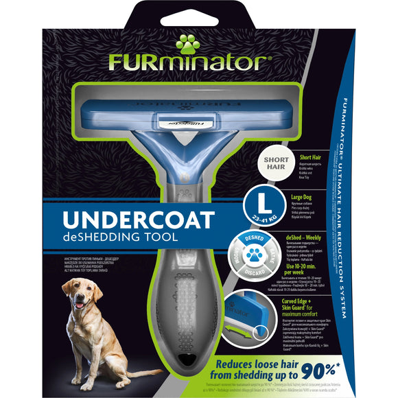 FURminator Short Hair Deshedding Tool – Large Size, Ergonomic Handle, Reduces Shedding