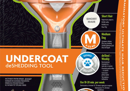 FURminator Short Hair Deshedding Tool – Medium Size, Ergonomic Grip, Reduces Shedding