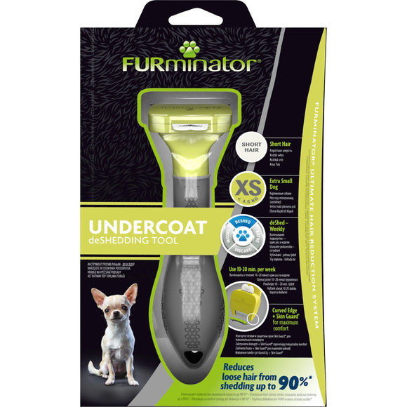 FURminator Deshedding Tool XS – Stainless Steel Edge, Ergonomic Handle, Short Hair Design
