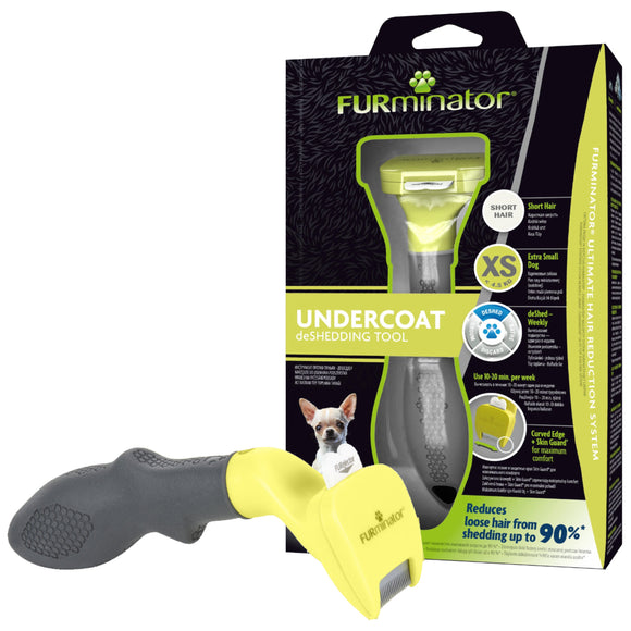 FURminator Deshedding Tool XS – Stainless Steel Edge, Ergonomic Handle, Short Hair Design