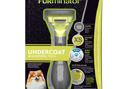FURminator Long Hair DeShedding Tool XS – Ergonomic Stainless Steel Edge, Gentle Grooming