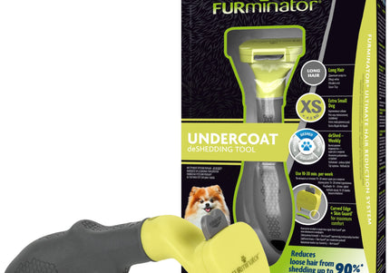 FURminator Long Hair DeShedding Tool XS – Ergonomic Stainless Steel Edge, Gentle Grooming