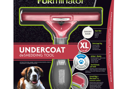 FURminator Deshedding Tool XL – Stainless Steel Edge, Ergonomic Handle, Short Hair Design
