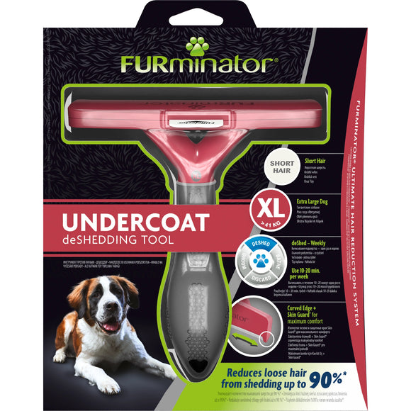 FURminator Deshedding Tool XL – Stainless Steel Edge, Ergonomic Handle, Short Hair Design